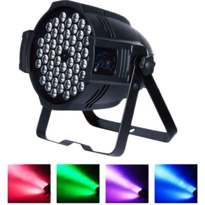 China Mute Fan Cooling RGBW LED Stage Light 54 LEDs Party Club Disco Wedding Light Sound Activated DMX512 for sale