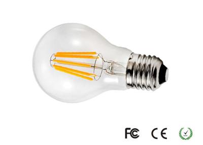 China 630lm E26 6W CRI 85 Dimmable LED Filament Bulb 110V for Hospital / School for sale