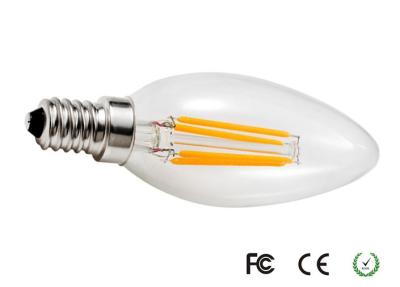 China 220V / 240V 3000K LED Filament Candle Bulb , E12S 4W LED Candle Bulbs for sale