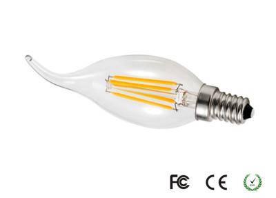 China Bulbo brillante de la vela del filamento de 4 W LED, bombillas de la vela de AC220V 110lm/de w en venta