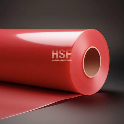 China Opaque Red 40uM HDPE Plastic Sheet Roll Winding Length 5000 Meters for sale