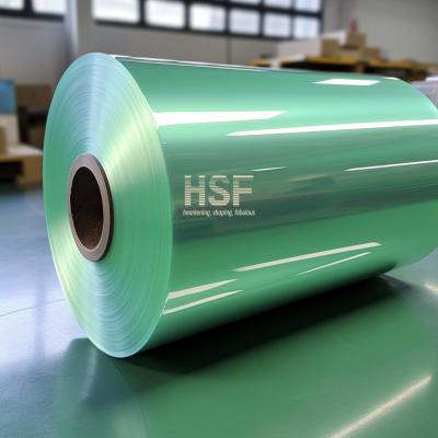China 30uM Green Monoaxially Oriented Polyethylene Film Wrapping Film for sale