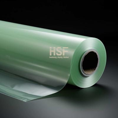 China Película de envase de polietileno de 40 micras de PE orientada monoaxialmente verde en venta