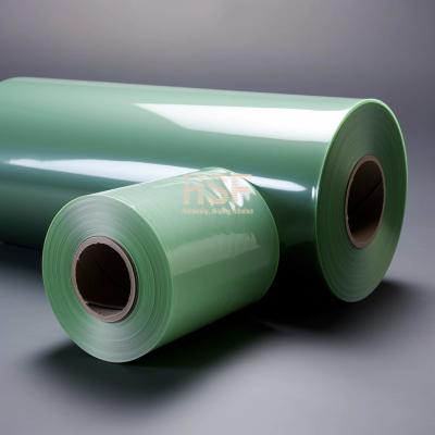 Chine 80 microns de polyéthylène mono axiale vert opaque / film PE à vendre