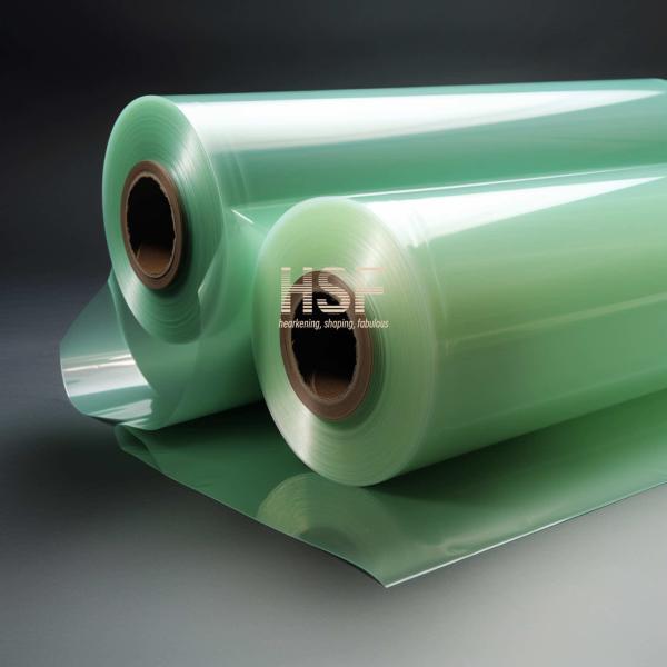 Quality 80 Micron Opaque Green Mono Axially Oriented Polyethylene / PE Film for sale