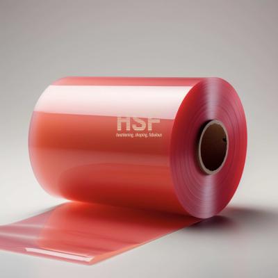 China 40uM Red Opaque Monoaxially Oriented PE Film For Tinting Windows for sale