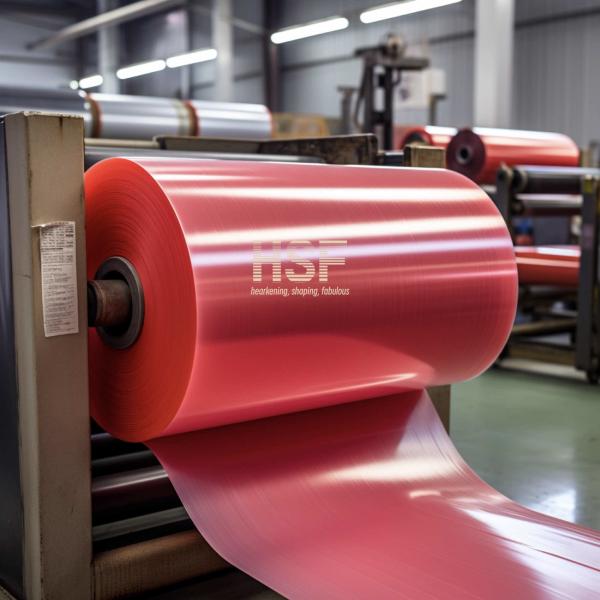 Quality 80uM Red Mono Oriented Polypropylene Film Width Range Up To 1300mm for sale