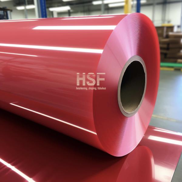 Quality 1300mm Translucent Red Mono Oriented Polypropylene MOPP Film For Tapes Labels for sale