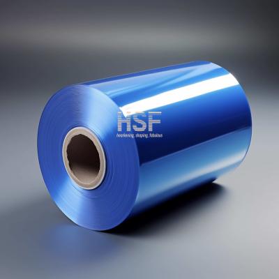 China 80 μm ondoorzichtige blauwe MOPP-vrijstellingsfolie, voor voedselverpakkingen, laminatie, bandetiketten, industriële toepassingen, Te koop