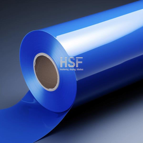 Quality 70 μm opaque blue MOPP silicone coated release, for food packaging, lamination, for sale
