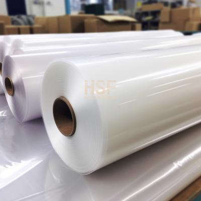 China 120uM Translucent White Silicone Release Film Silicone UV Cured PE Protective Films for sale