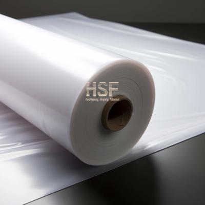China Películas de liberación de PE de color blanco opaco de 40 uM ancho 2m Silicona curada con UV en venta