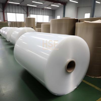 China 75 Micron Opaque White Silicone Release Film Puncture Resistance For Tapes Labels for sale
