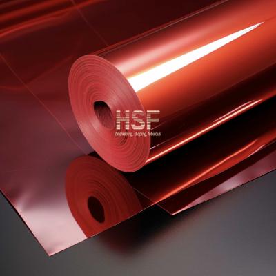 China RoHS Película de liberación de polietileno tereftalato revestida con silicona de PET rojo para cintas en venta