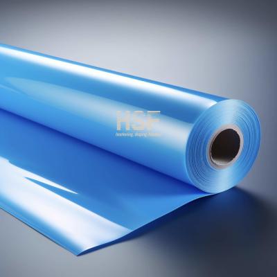China 12um Translucent Blue PET Fluorosilicone Coated Release Film for sale