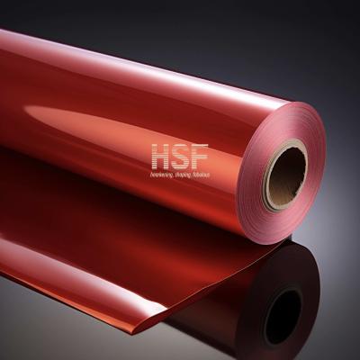 China Película antistatica roja de 36um Película translúcida de polímero PET para embalajes de productos sensibles al ESD en venta