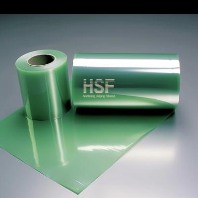 China Película PET verde translúcida de 20um no siliconada revestida de PET ópticamente transparente en venta