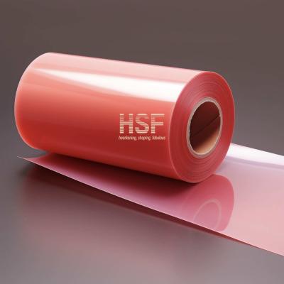 China Película de poliéster translúcido revestida de não silicone de cor vermelha translúcida de 20 um à venda