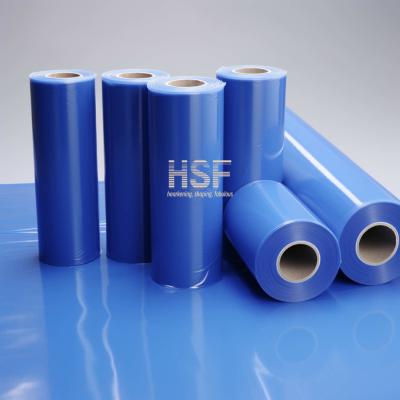 China Película de inhibidor de la corrosión volátil de 150 micrones Película de estiramiento VCI azul translúcida en venta
