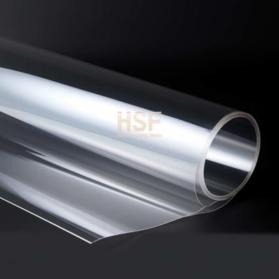 Cina 50 μm pellicola di rilascio rivestita in silicone PET trasparente, disponibile sia in forma termica che in forma UV per nastri, etichette e imballaggi, ecc. in vendita