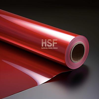China Película de liberação PET vermelha translúcida de 36 μM disponível em curado térmico ou UV para fitas, rótulos e embalagens à venda