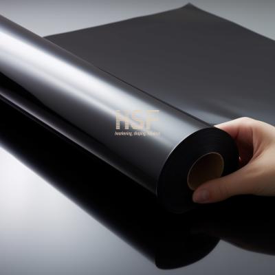 China 36 Micron Opaque Black Non Silicone Coated Release Black Polyester Film for sale