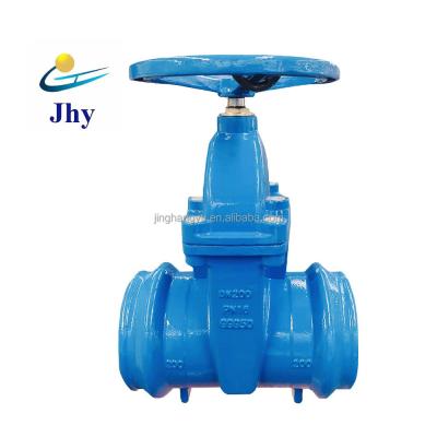 China Manual Ductile iron Cast iron rubber disc gate valve for PVC pipe for sale