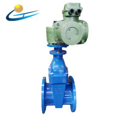 China electric valve flange ductile cast iron actuator motorized gate valve for sale