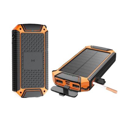 China Waterproof 20000mah Solar Power Bank , Portable Solar Phone Charger for sale