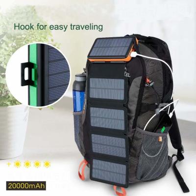 China IP66 20000mah Solar Panel Power Bank High Capacity 2 Pieces for sale