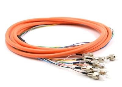China 2.0 / 3.0mm Optical Fiber Pigtail Flexible SM MM OM4 OM3 FC 4 - 48 Core For WAN for sale
