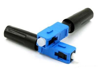 China Quick Assembly Connector For Indoor Cable , Blue Optical Fiber Connectors SC / UPC for sale