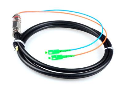 China 5M Waterproof SC / APC Pigtail , G652D 2 Core Single Mode Fiber Optic Cable for sale