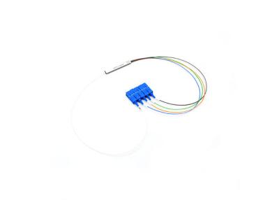 China High Reliability Fiber Optic PLC Splitter 1 x 4 Mini Type With SC UPC Connector for sale