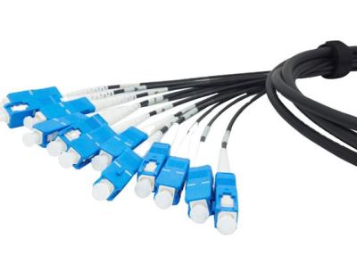 China IP68 Waterproof Fiber Optic Jumper ODVA MPO-SC FTTA 12 Fibers Breakout Cable for sale