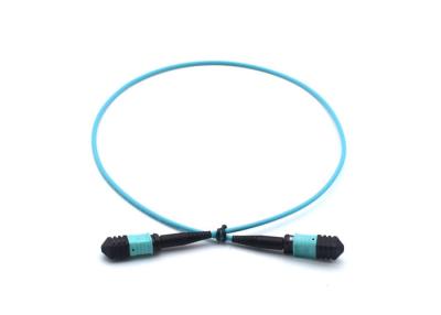 China FTTH Telecom MPO Patch Cord Blue 8 Core 12 Core Fiber Optic Cable APC Polishing for sale