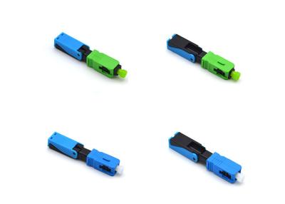 China Green Fiber Optic Fast Connector 52mm Fiber Optic SC Connector For 2 X 3mm Drop Cables for sale