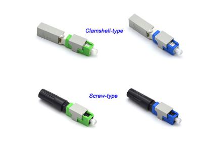China Verde rápido 55mm do conector da fibra ótica da parte superior/parafuso para os cabos pendentes de FTTH à venda