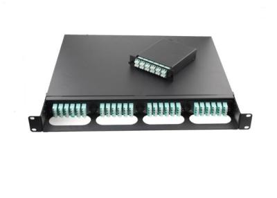 China Black Metal Frame Optical Fiber Patch Panel 96 Core Multimode  Black / Beige for sale