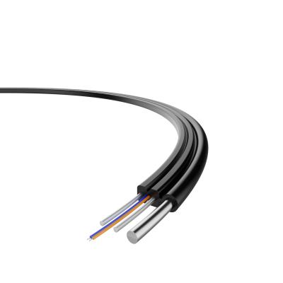 China 4 Core Optical Fiber Cable Self - Supporting Black / White LSZH Sheath For FTTH for sale