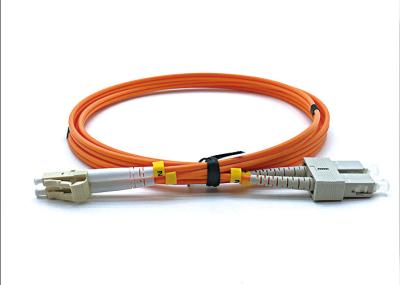 China LC UPC To SC UPC Multimode Fiber Optic Cable Duplex 3.0mm LSZH OM2 850/1300nm Wavelength for sale