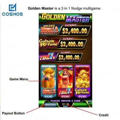 China 4“ van de Raadsigs van de Vertoningsgokautomaat Originele Gouden Meester 3 in 1 het Spelraad van de Casinogroef Te koop