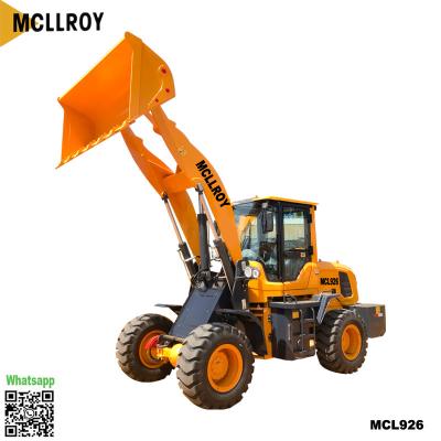 China Compact Articulated Front End Wheel Loader 1050mm Bucket ZL926 Air Brake for sale
