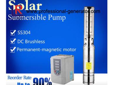 China Brushless Solar Powered Submersible Water Pumps Deep Well High Pressure for sale