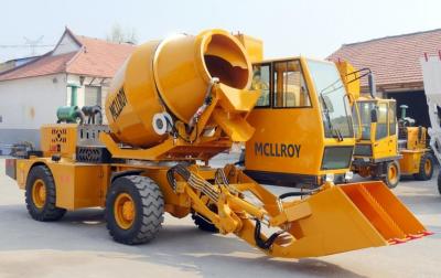 China Articulated Steering 2900 Liters Mobile Concrete Mixer Truck for sale
