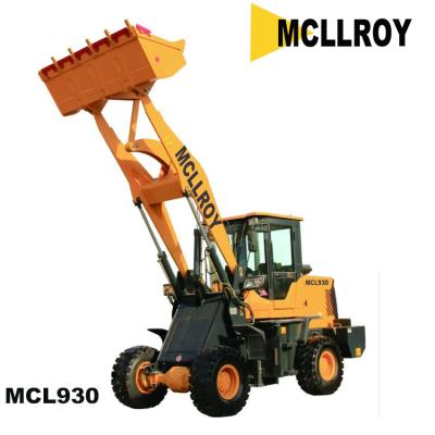 中国 構造の塗布のための前部分積込み機MCL930 ZL930の総重量3300kgの定格負荷1500kgのコンパクトの車輪の積込み機 販売のため