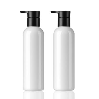 China White 6.7 Oz Body Lotion Bottle 200ml Eco Friendly With Press Pump for sale