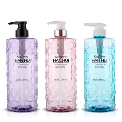 China 1 Liter Shampoo Bottle PET RPET Containers For Hair Care Product for sale