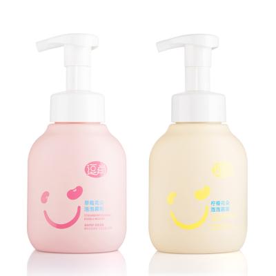 China Plastic Soft Touch Finish Foaming Facial Cleanser Bottle 300ML For Kids for sale