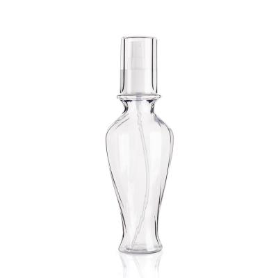 China Crystal 5 OZ Perfume Bottle 150ML Transparent Cosmetic Bottle With Mini Sprayer for sale